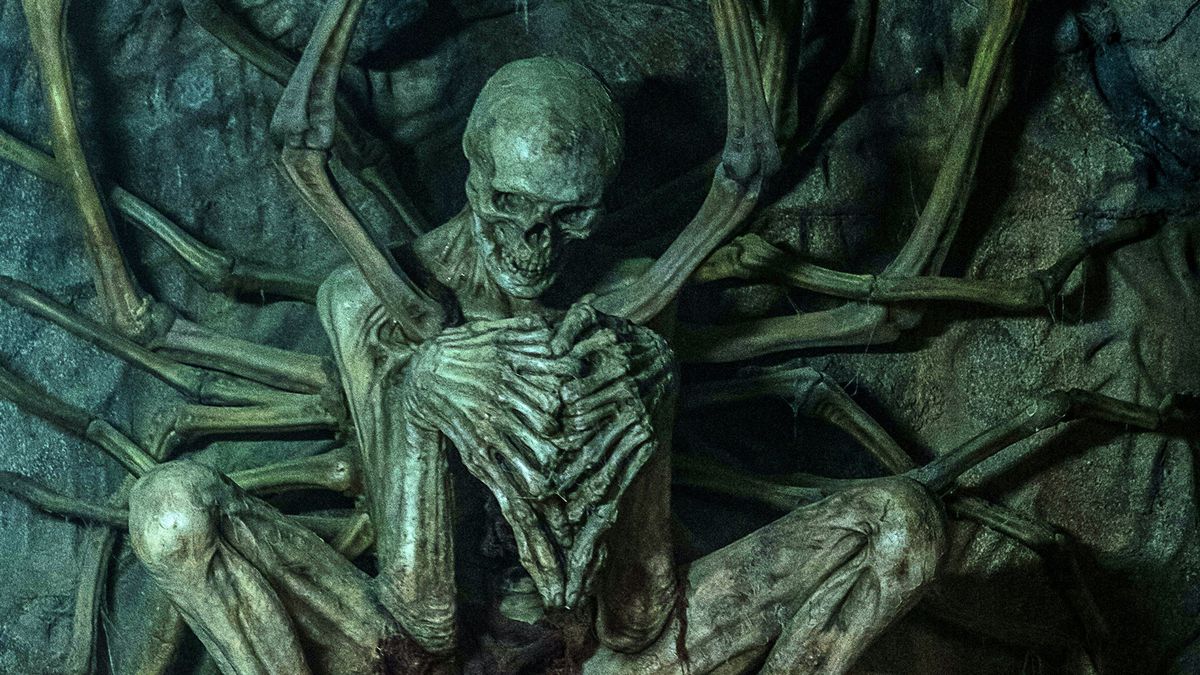 The skeleton effigy from the introduction sequence.